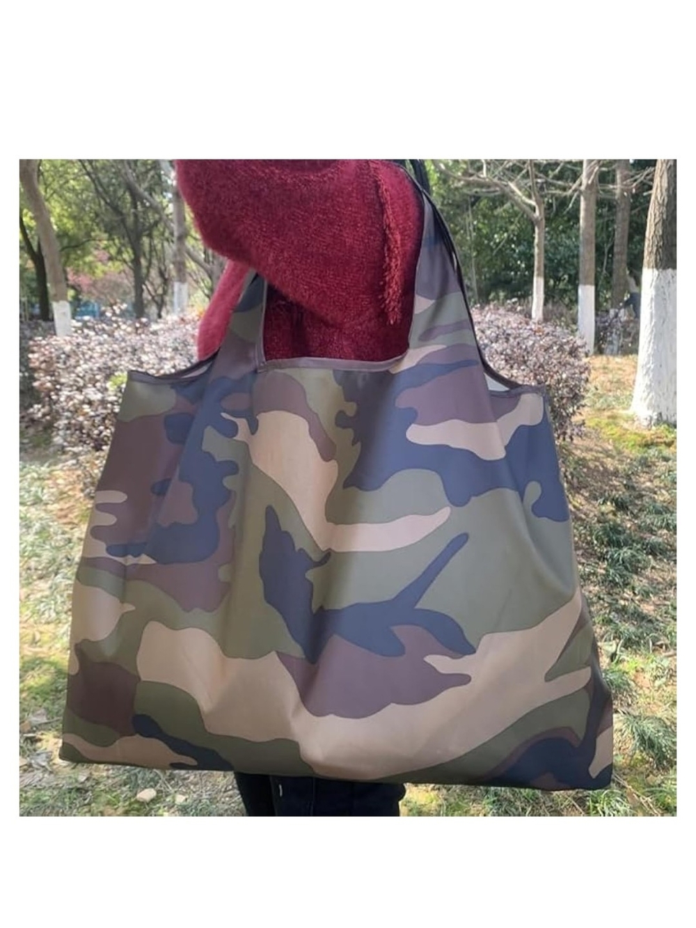 Camouflage Oversized Tote Bag - Green Camouflage